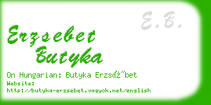 erzsebet butyka business card